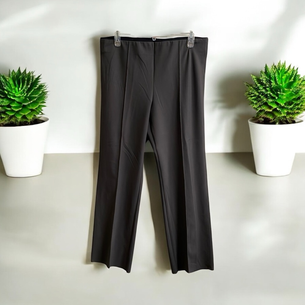 02 Athleta Mercurial Crop Flare Gray Pull On Stretch Pocket Athleisure L…